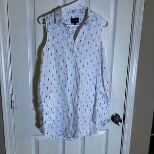 For Cynthia Seahorse Swimsuit Cover Up 100% Linen